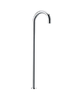 900mm chrome free standing bath spout round goose neck shape